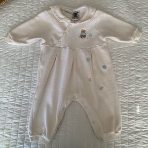 Vintage One Piece McBaby Cozy Bear Ball Cream Boys Girls Baby Newborn 3/6 Months